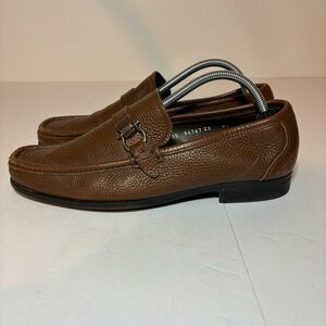 Salvatore Ferragamo Mens Bit Slip On Loafers Brown Muller Calf Sz 8 1/2 EE 94767